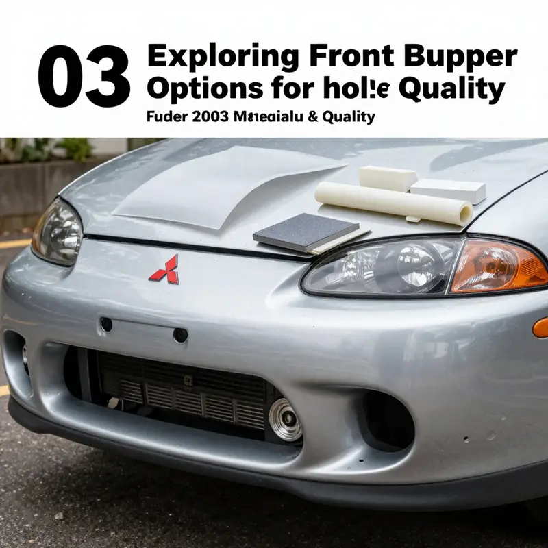 Different styles of front bumpers available for the 2003 Mitsubishi Eclipse.