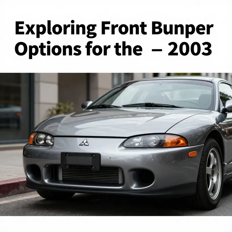 A 2003 Mitsubishi Eclipse with a customized front bumper, demonstrating style and performance.