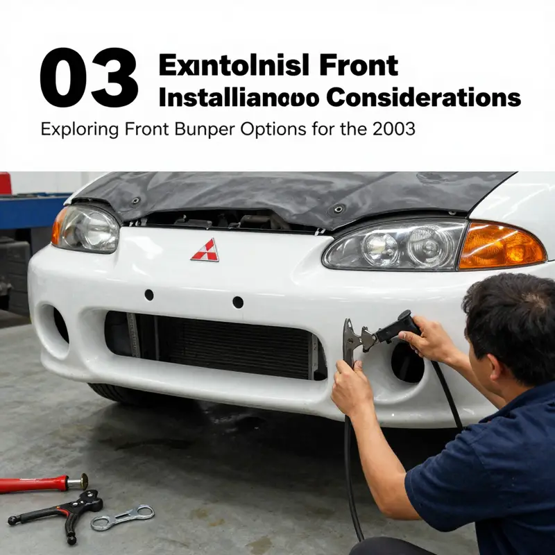 Different styles of front bumpers available for the 2003 Mitsubishi Eclipse.