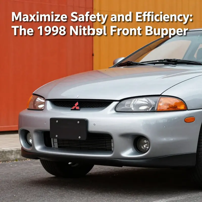 The 1998 Mitsubishi Eclipse displayed with a focus on its front bumper, representing style and functionality.