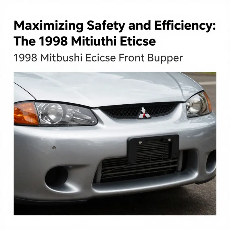 The distinct design elements of the 1998 Mitsubishi Eclipse front bumper.