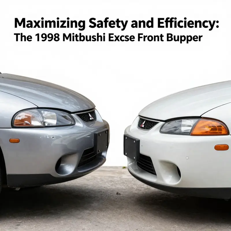The distinct design elements of the 1998 Mitsubishi Eclipse front bumper.