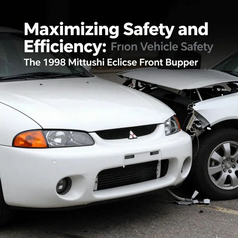 The distinct design elements of the 1998 Mitsubishi Eclipse front bumper.