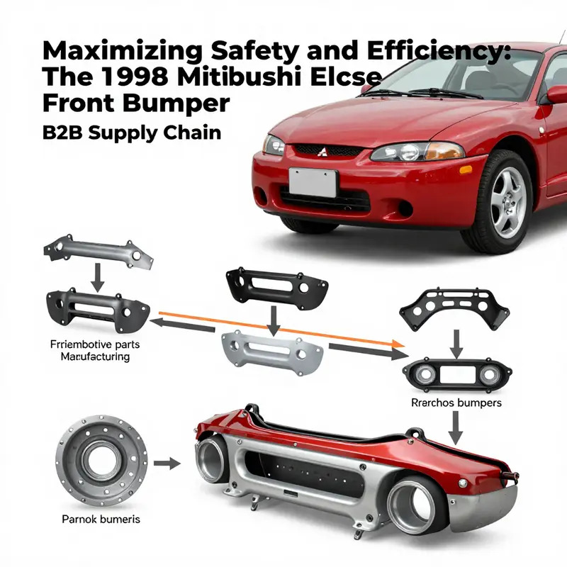 The distinct design elements of the 1998 Mitsubishi Eclipse front bumper.