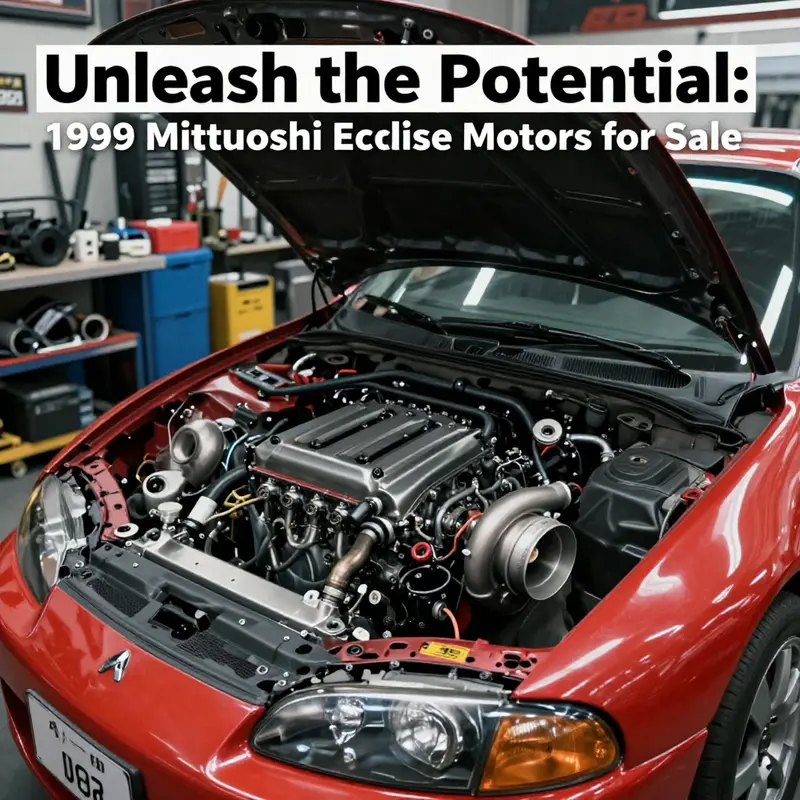 The powerhouse of the 1999 Mitsubishi Eclipse: the 2.0-liter turbocharged 4G63 engine.