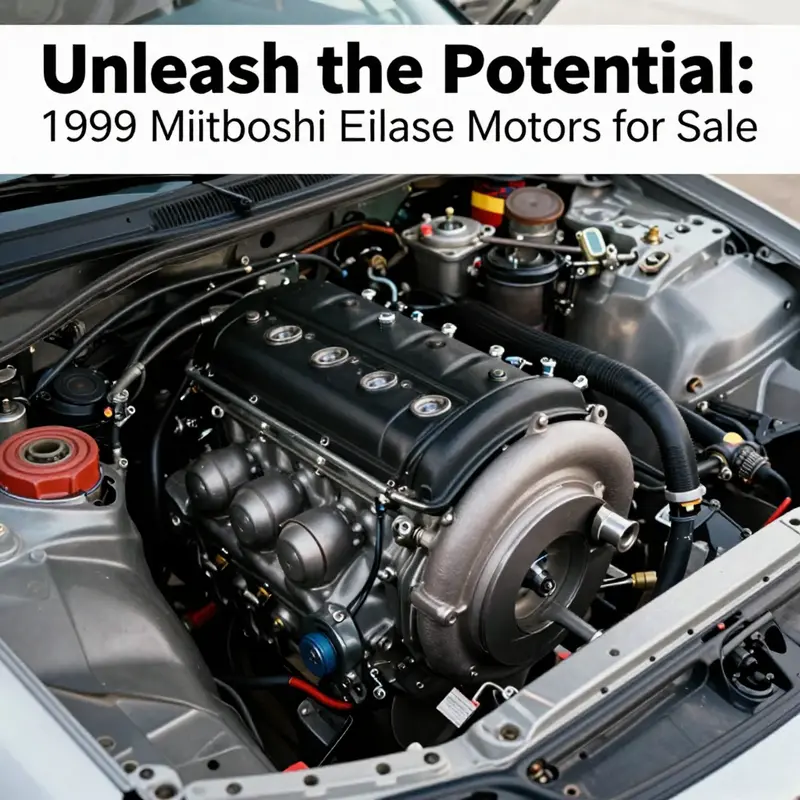 The powerhouse of the 1999 Mitsubishi Eclipse: the 2.0-liter turbocharged 4G63 engine.