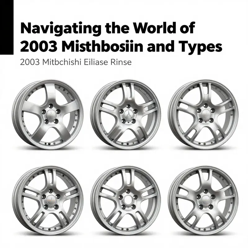 Comparison of different rim styles specifically for the 2003 Mitsubishi Eclipse, highlighting their specifications.