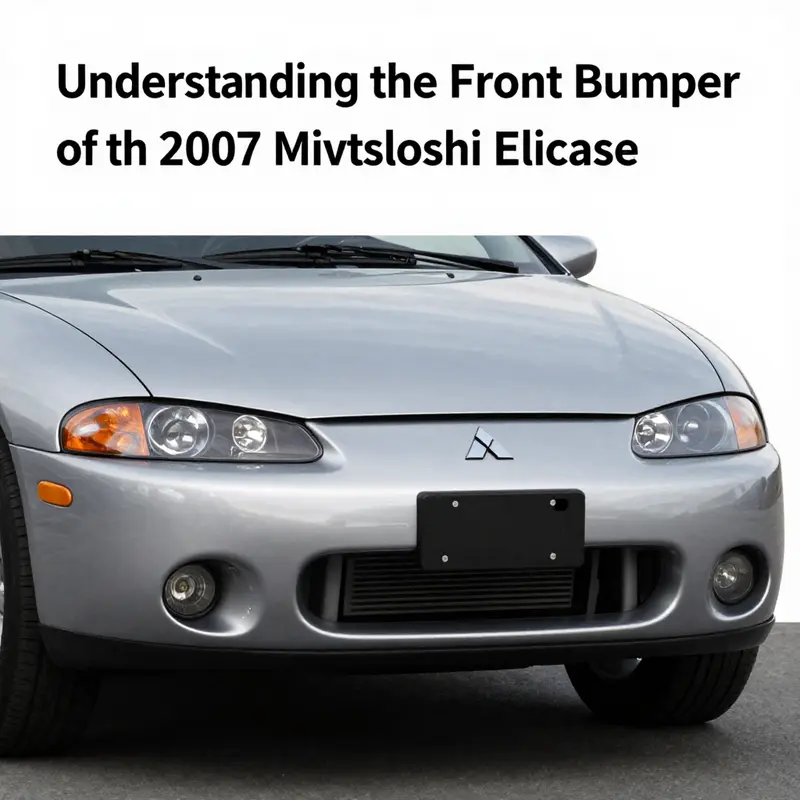 The aerodynamic design and fog light integration of the 2007 Mitsubishi Eclipse front bumper.