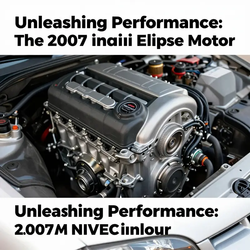 The intricate design of the 2.4-liter MIVEC engine that powers the 2007 Mitsubishi Eclipse.