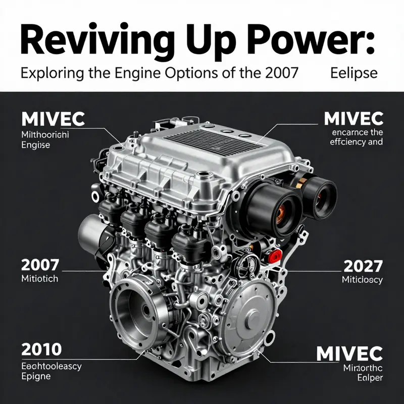 A detailed look at the two engine options available in the 2007 Mitsubishi Eclipse: 2.4L inline-four and 3.5L V6.