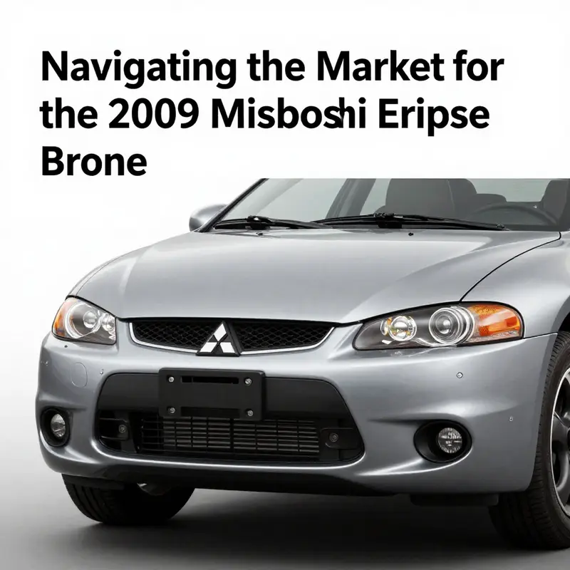 Detailed view of the 2009 Mitsubishi Eclipse front bumper highlighting its specifications and design.
