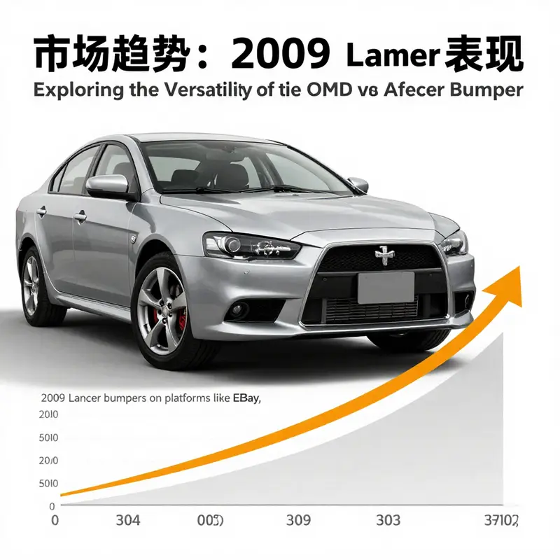 A comparison between OEM and aftermarket bumpers for the 2009 Mitsubishi Lancer, highlighting the variety in options.