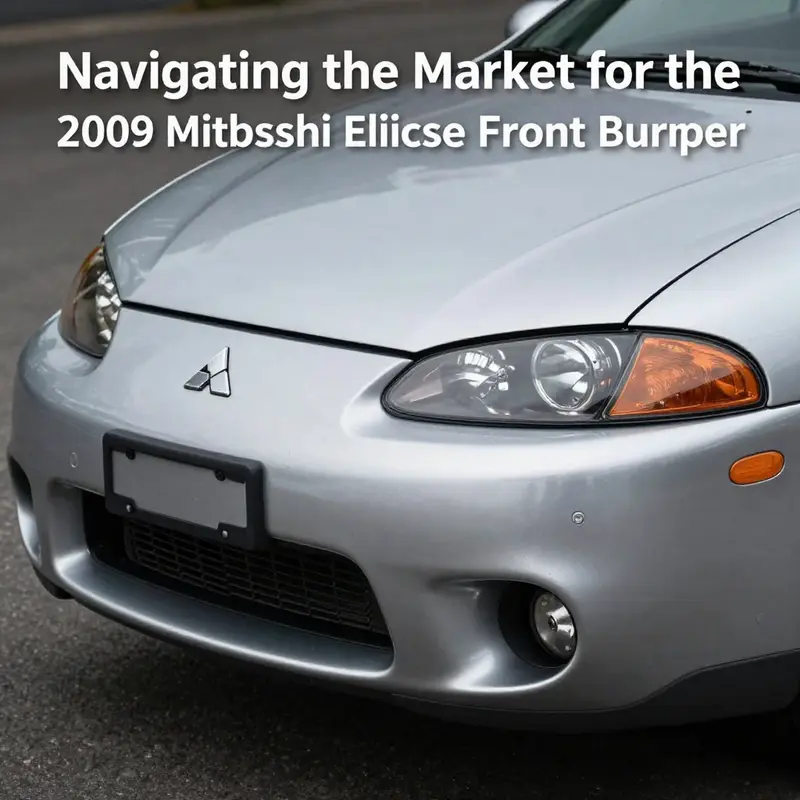 Detailed view of the 2009 Mitsubishi Eclipse front bumper highlighting its specifications and design.