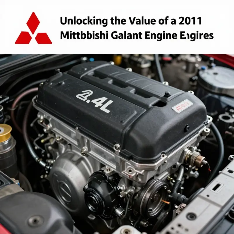 The 2012 Mitsubishi Galant engine available for sale, highlighting its components and market pricing.