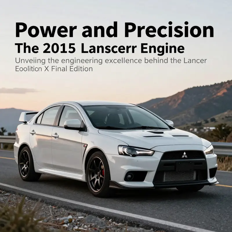 The 2015 Mitsubishi Lancer Evo parked on a scenic road, showcasing its sporty design.