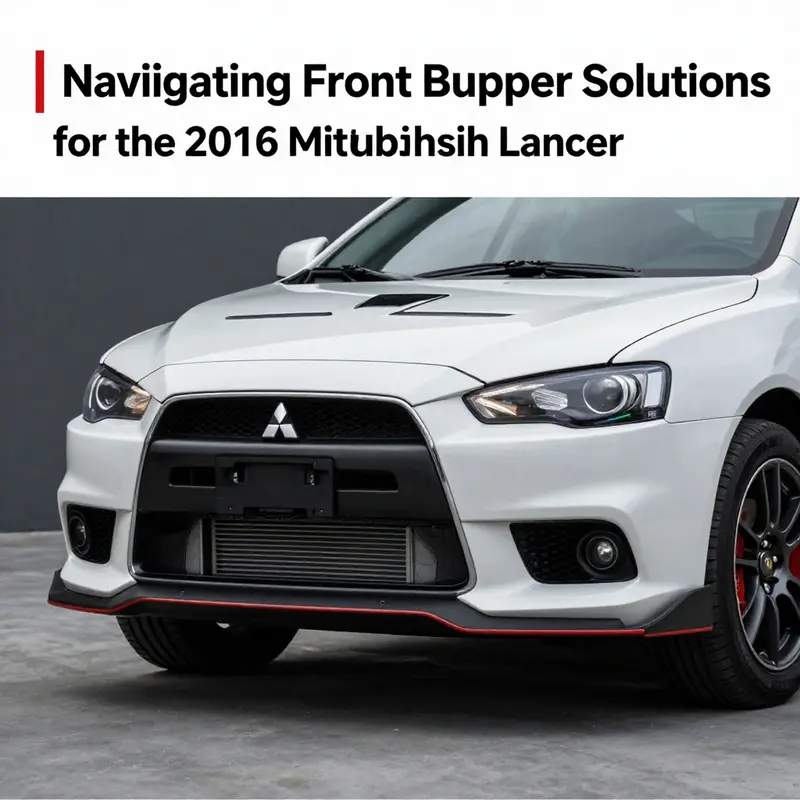 Comparison of various replacement options for the 2016 Mitsubishi Lancer front bumper.