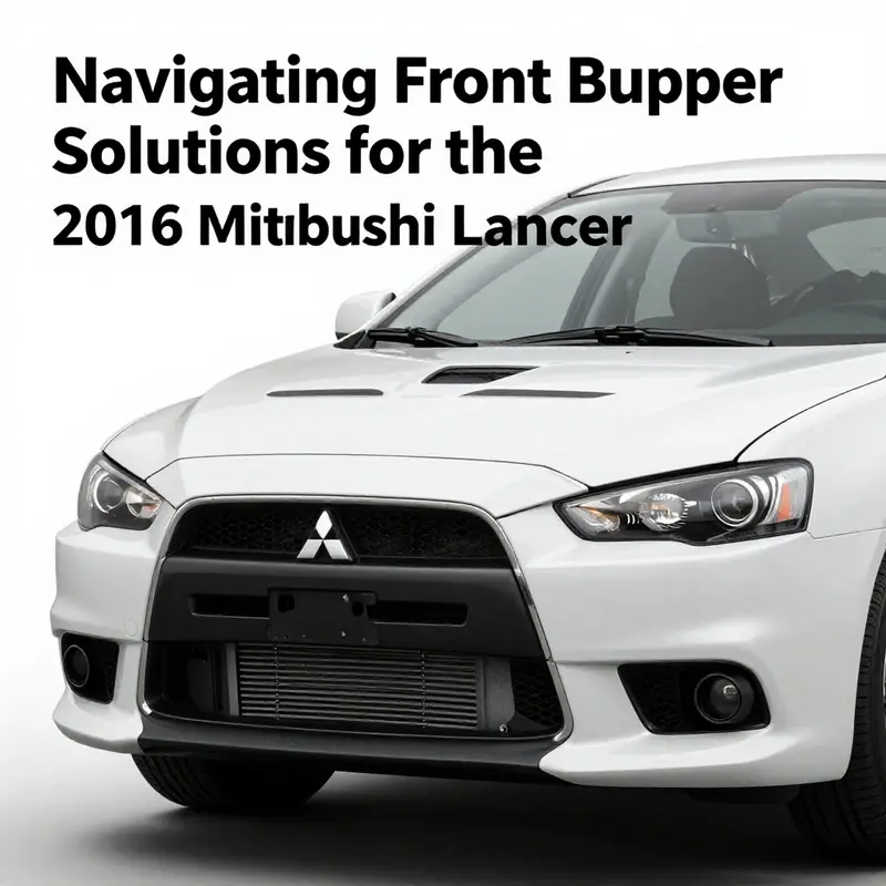 Comparison of various replacement options for the 2016 Mitsubishi Lancer front bumper.