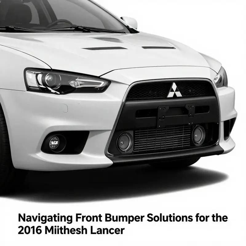 Comparison of various replacement options for the 2016 Mitsubishi Lancer front bumper.