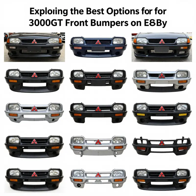 A variety of Mitsubishi 3000GT front bumpers showcasing options available on eBay.
