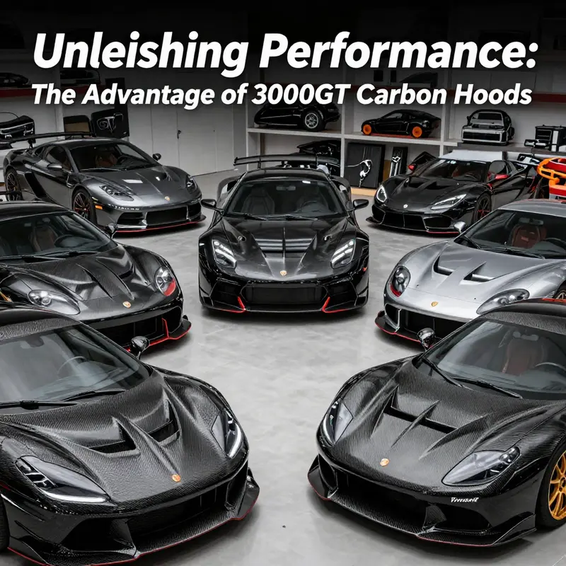 The aerodynamic advantage of the 3000GT with a custom carbon fiber hood.