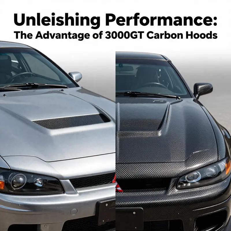 The aerodynamic advantage of the 3000GT with a custom carbon fiber hood.