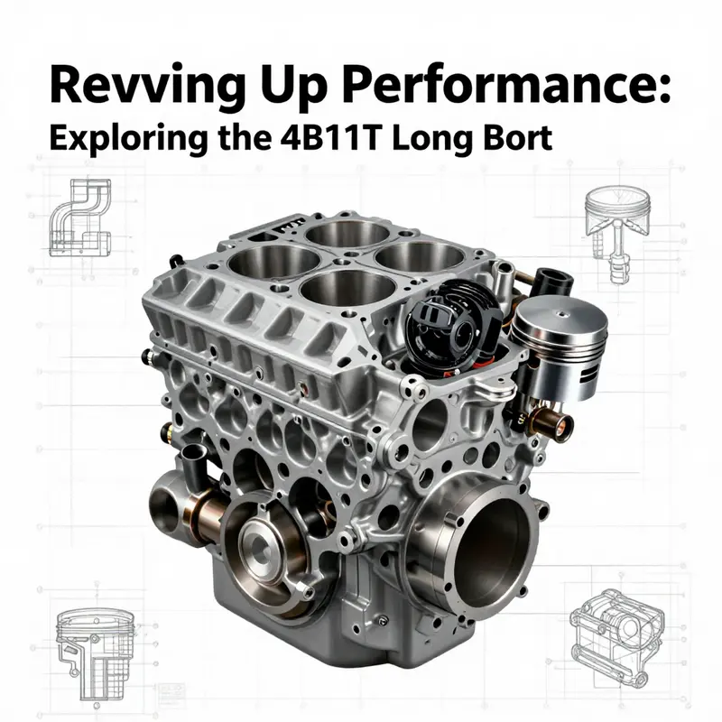Schematic representation highlighting the core features of the 4B11T Long Block engine.