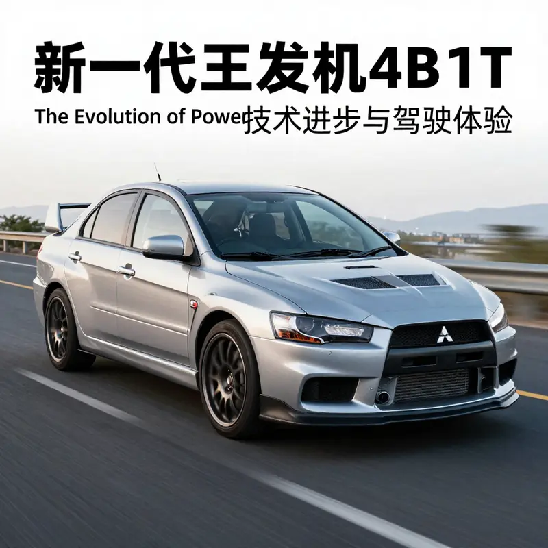 The evolution of Mitsubishi EVO engines through different generations, highlighting key design and technological advancements.