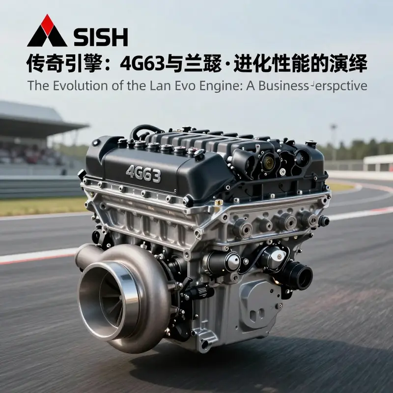 The legendary 4G63 engine, a cornerstone of the Lan Evo series, renowned for its turbocharged performance.