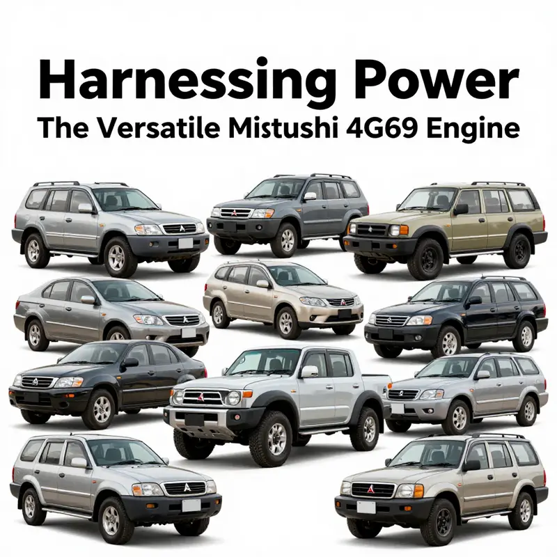 The Mitsubishi 4G69 engine featuring advanced components for optimized power and performance.