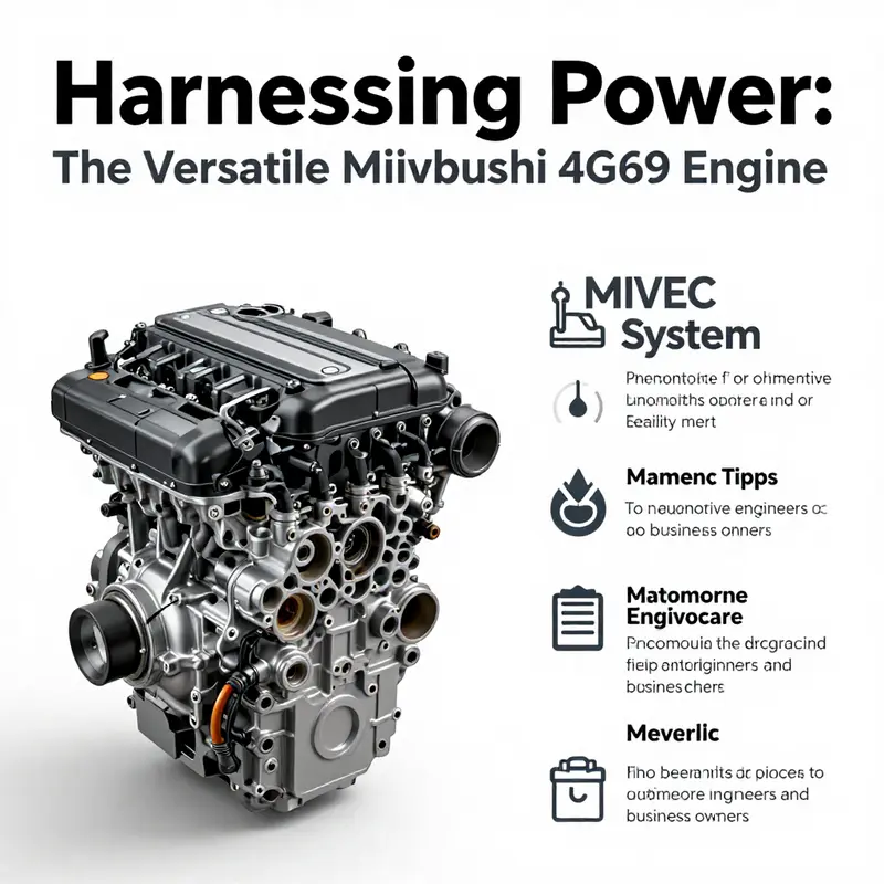 The Mitsubishi 4G69 engine featuring advanced components for optimized power and performance.