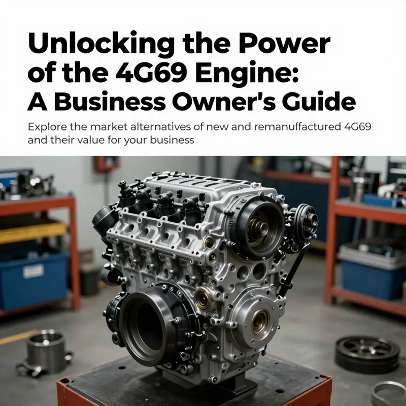4G69 engine displayed prominently in an automotive workshop, illustrating its importance in the industry.