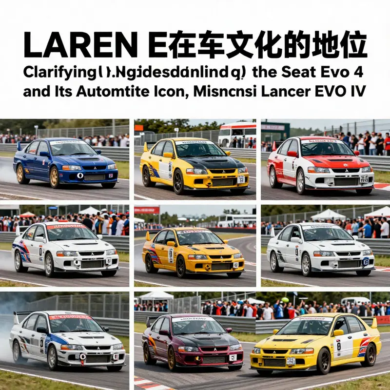 A visual comparison highlighting the distinctions between Mitsubishi’s Lancer EVO IV and the misconceived Seat Evo 4.