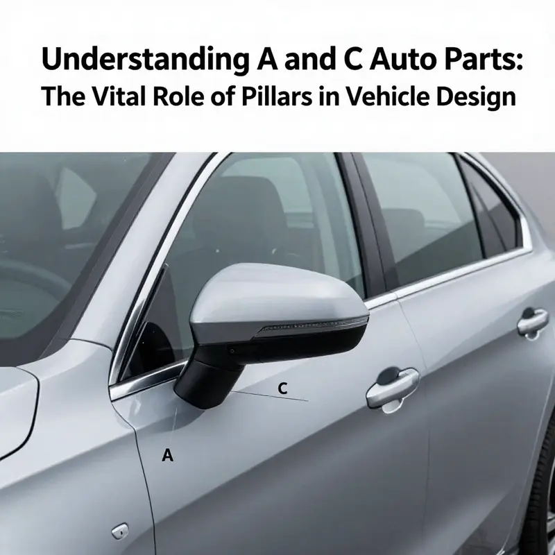 The A and C pillars of a vehicle, illustrated to demonstrate their importance in maintaining vehicle structure and safety.
