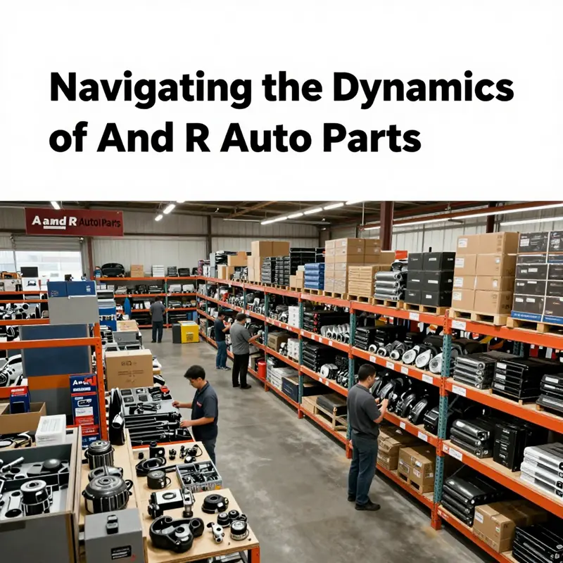 A comprehensive view of an auto parts warehouse showcasing A and R Auto Parts products.
