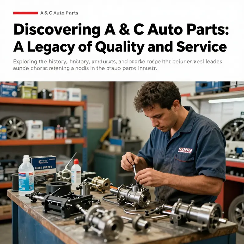 A skilled worker at A & C Auto Parts surrounded by various auto components, emphasizing the dedication to quality.