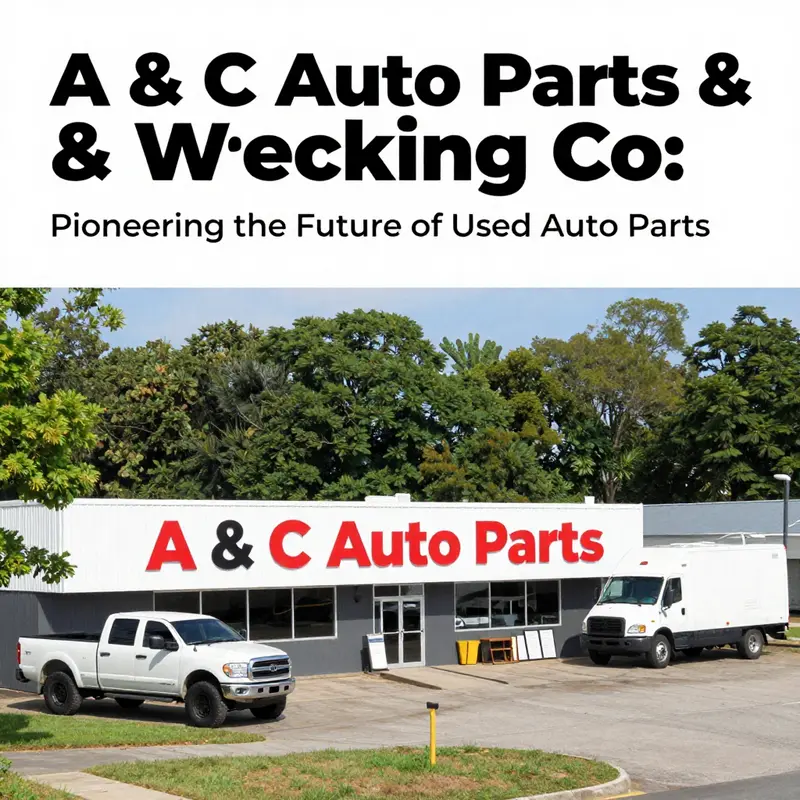 A panoramic view of A & C Auto Parts & Wrecking Co., showcasing the harmony between the business and the environment.