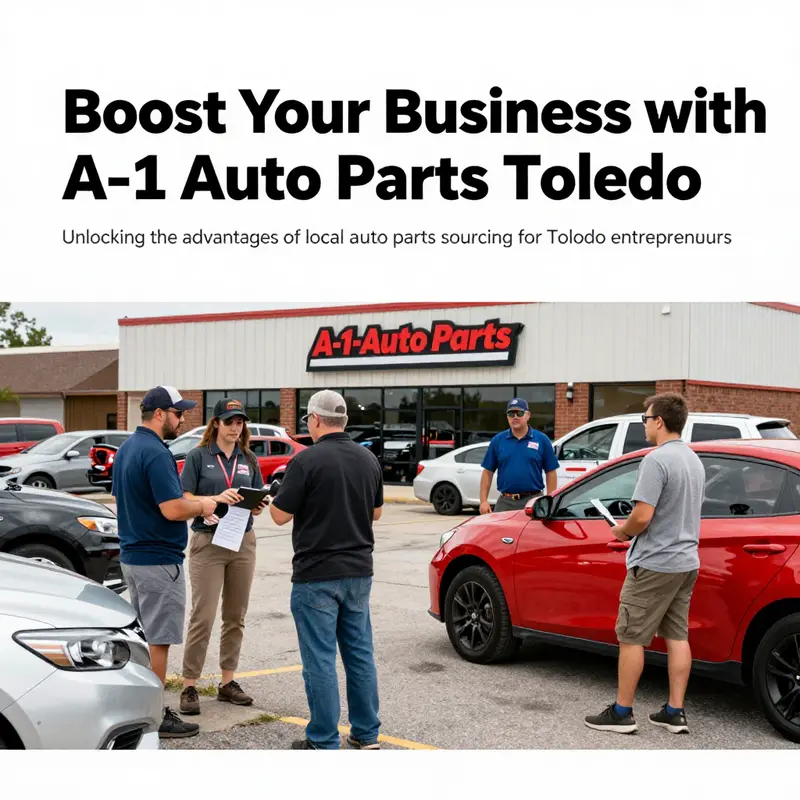 Community members interacting with A-1 Auto Parts staff at the storefront.