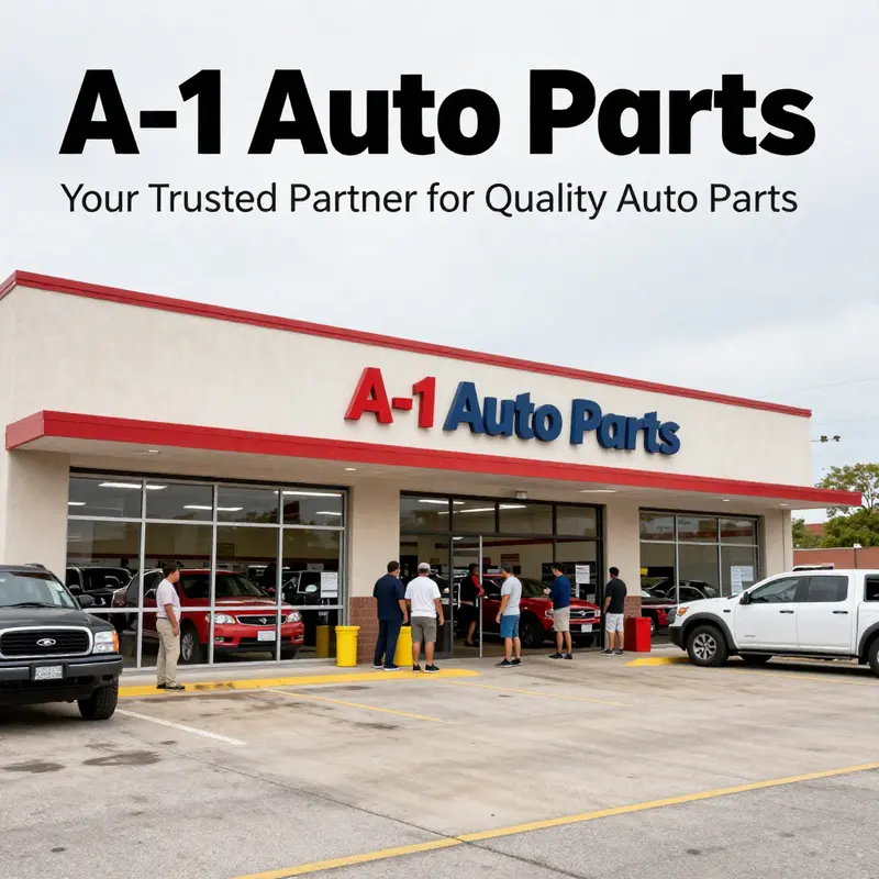 A wide-angle view of A-1 Auto Parts in Dallas, showing active customers engaged in parts shopping.