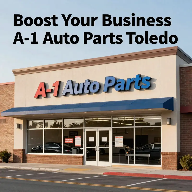 A-1 Auto Parts storefront, highlighting its strategic location in Toledo.