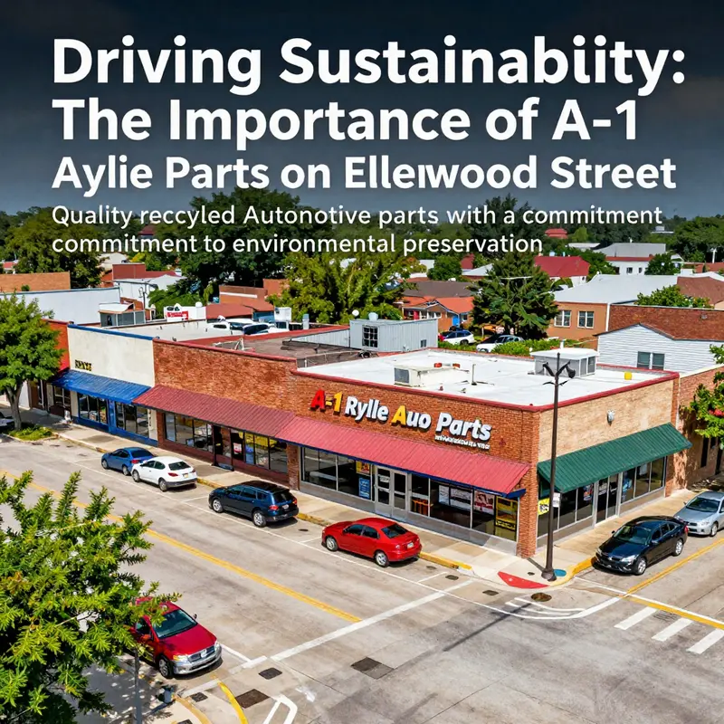 A street view of Ellenwood Street in Dallas, TX, highlighting A-1 Rylie Auto Parts location.