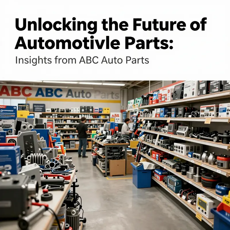 Auto parts store filled with various components symbolizing ABC Auto Parts’ extensive range.