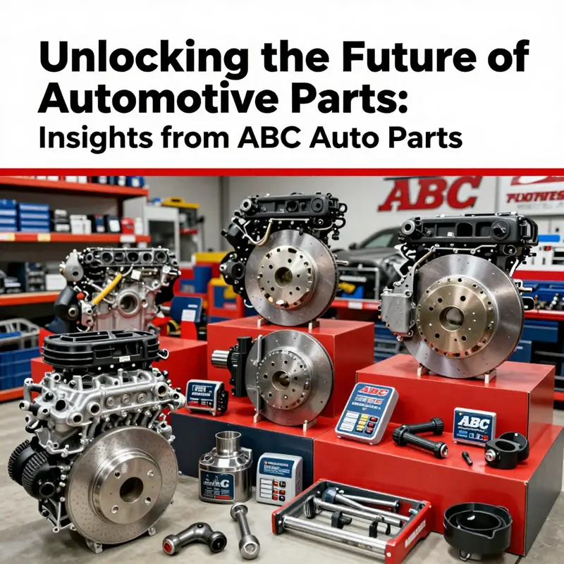 A display of the extensive product range from ABC Auto Parts catering to various automotive needs.
