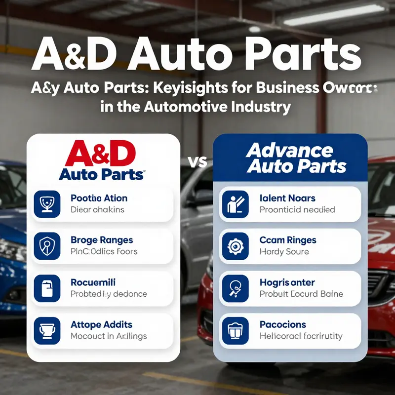 Comparison infographic of A&D Auto Parts and Advance Auto Parts illustrating key differences.