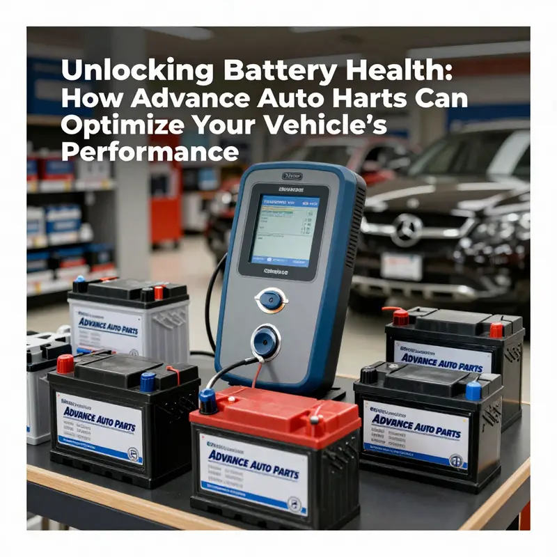 A technician performing a battery test at Advance Auto Parts.