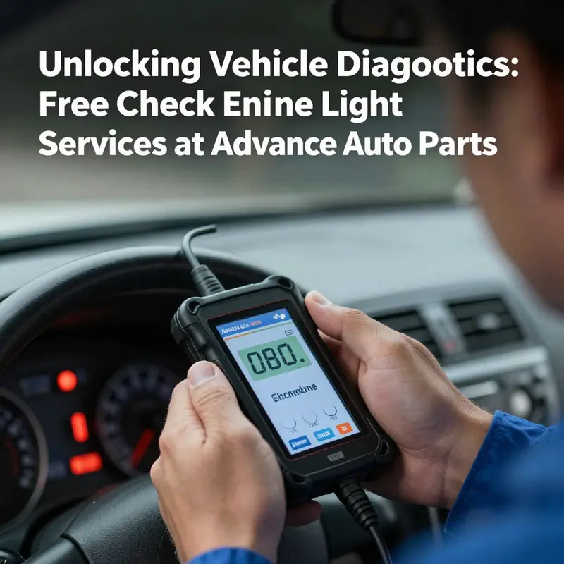 An Advance Auto Parts technician utilizing an OBD-II scanner for diagnostic trouble codes.
