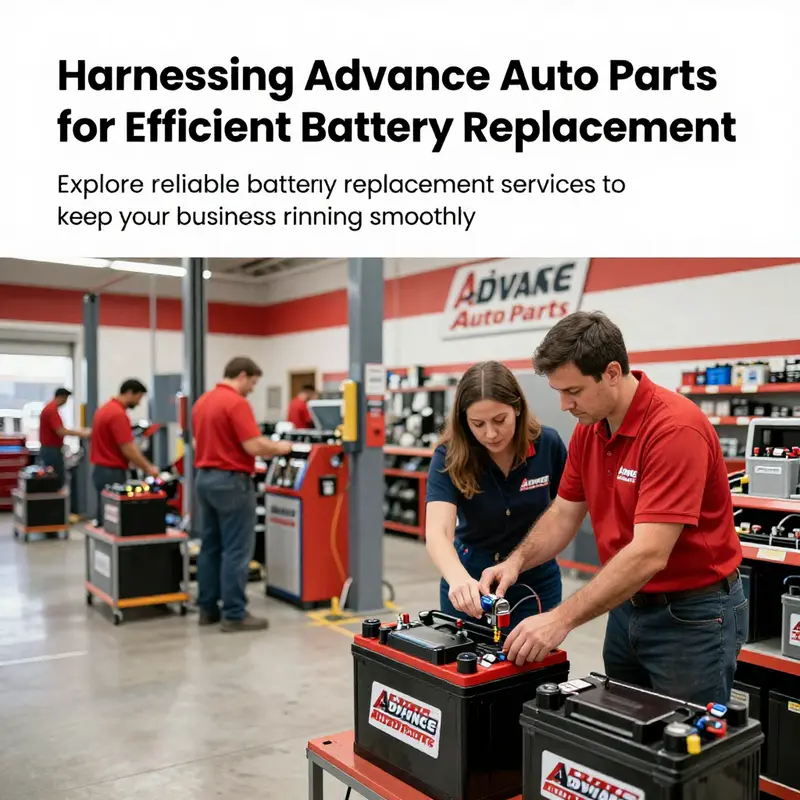 Image of Advance Auto Parts staff assisting customers with questions about battery replacements and installation.