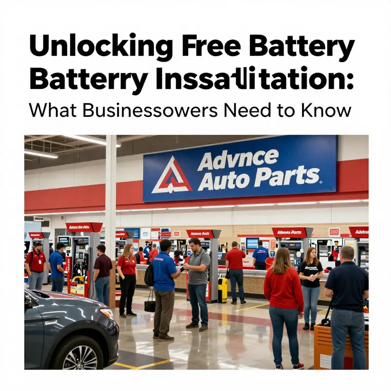 A mechanic assists a customer with battery installation, showcasing eligibility for free installation services.