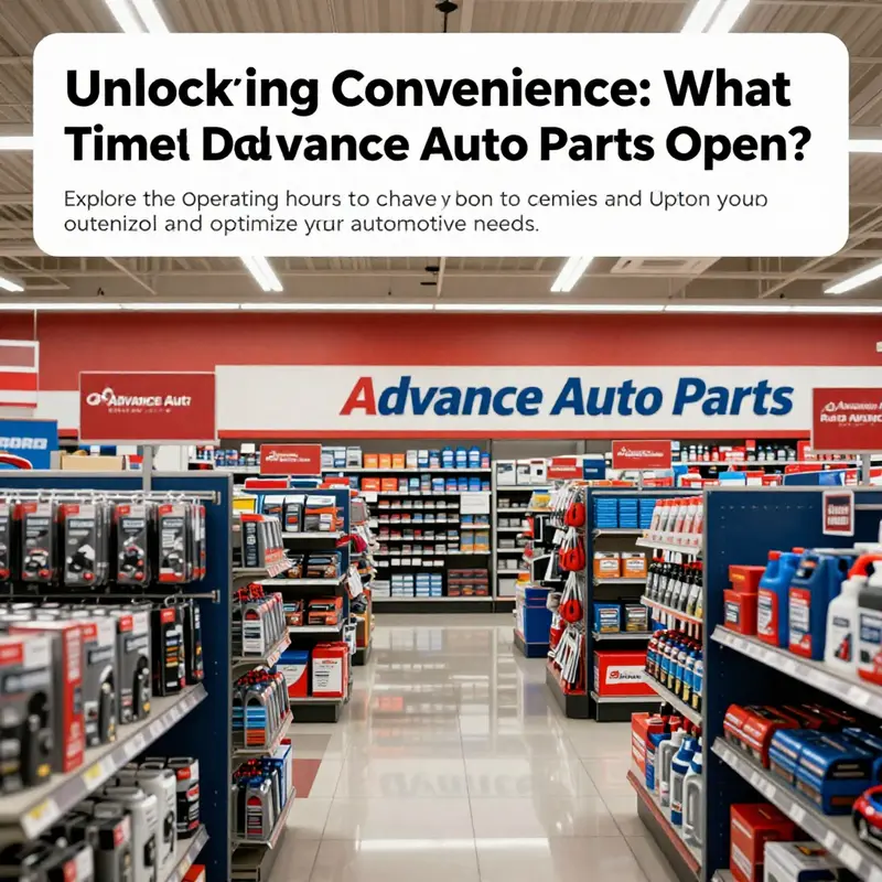 A vibrant image of an Advance Auto Parts store, highlighting an array of car parts and tools.