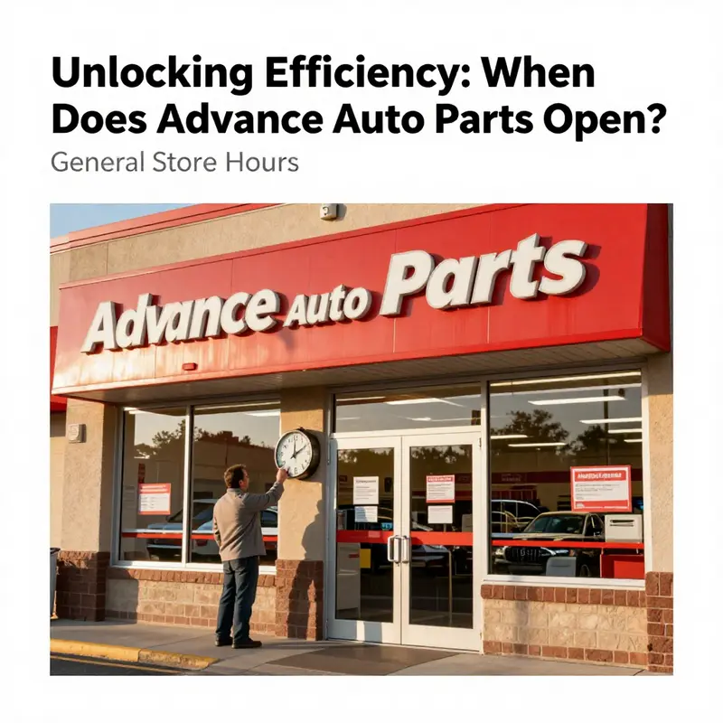 A representation of Advance Auto Parts’ general store hours.