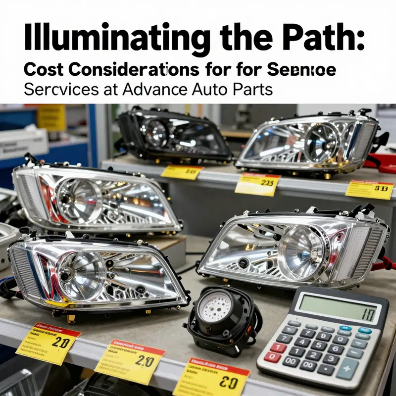 A mechanic expertly installing a headlight at an Advance Auto Parts service center.